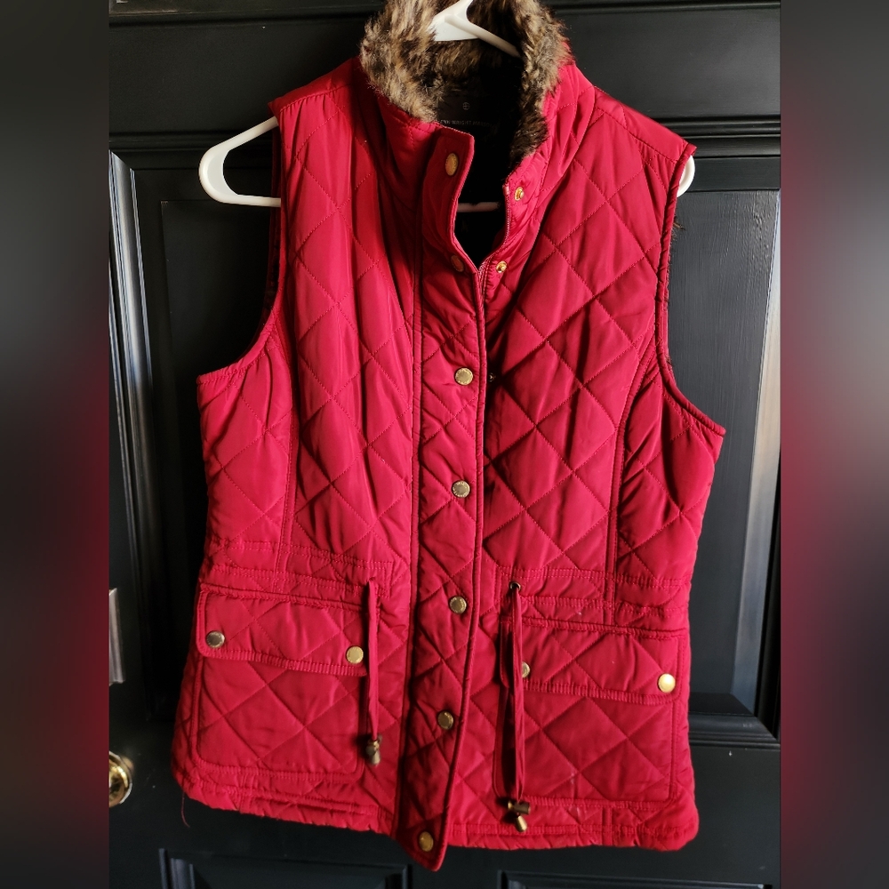Fenn Wright Manson Quilted Red Vest